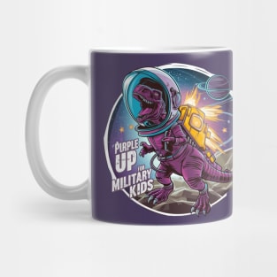 purple up for military kids dino astronaut lovers funny Mug